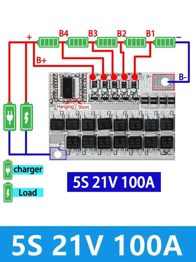 Advanced 100A Lithium Battery Protection Circuit Board with Balance Charging