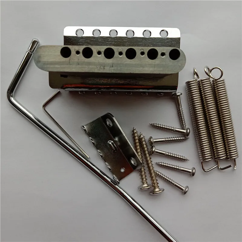 Single Wave Bridge with Tremolo Bar, Chromium Plated Base, Electric Guitar, 6 Strings, BJH-566