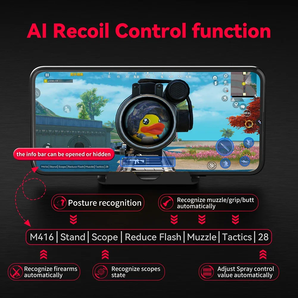 5 in 1 Mobile Game Converter Keyboard Mouse Gaming Set for PUBG Wired RGB Backlit Keyboard with Wrist Rest for Android System