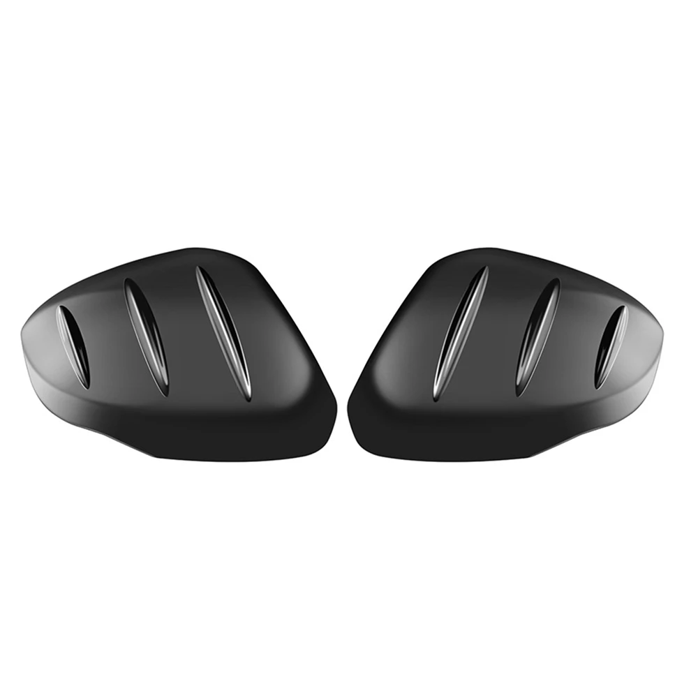 Car Matte Black Rearview Side Glass Mirror Cover Trim Frame Mirror Caps