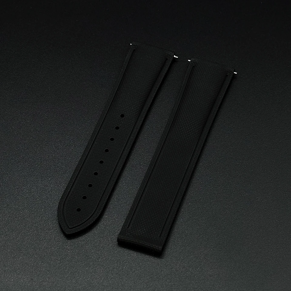 Premium Woven Pattern Sports Deployant Rubber Watch Band