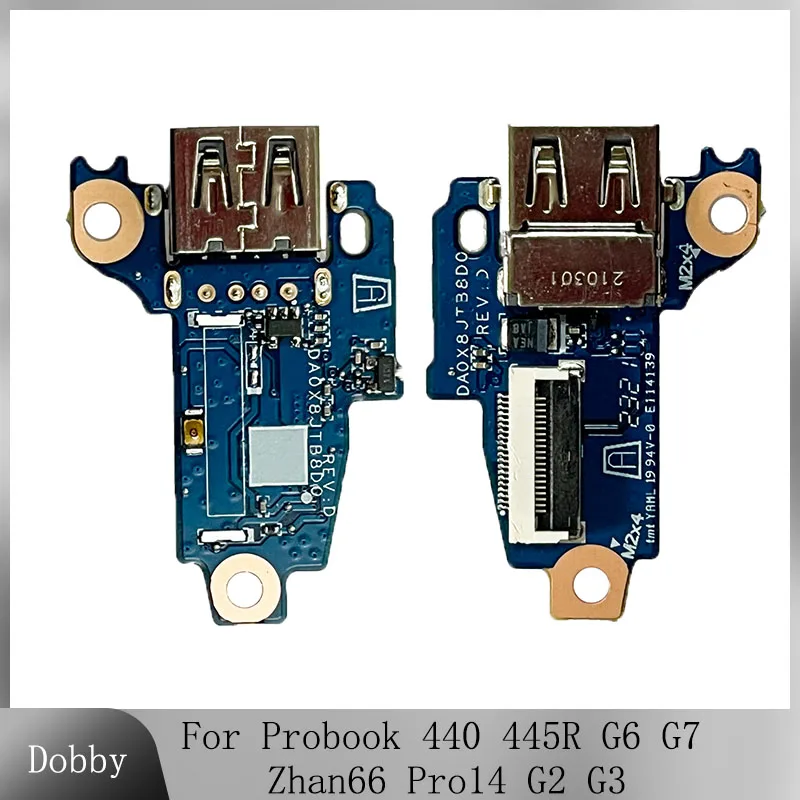 

NEW Original for HP Probook 440 445R G6 G7 ZHAN66 Pro14 G2 G3 Laptop USB Switch Board X8JTB8D0 Notebook Repair Accessories