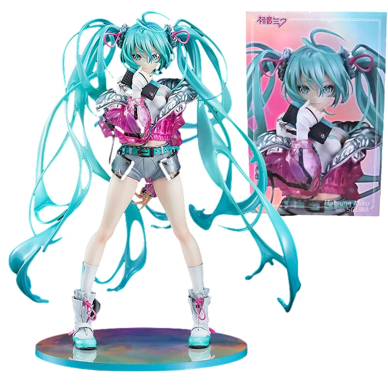 

22cm Hatsune Miku Anime Figure Hatsune Miku with SOLWA Action Figure Fashion Girl Figurine PVC Adult Collection Model Doll Toys