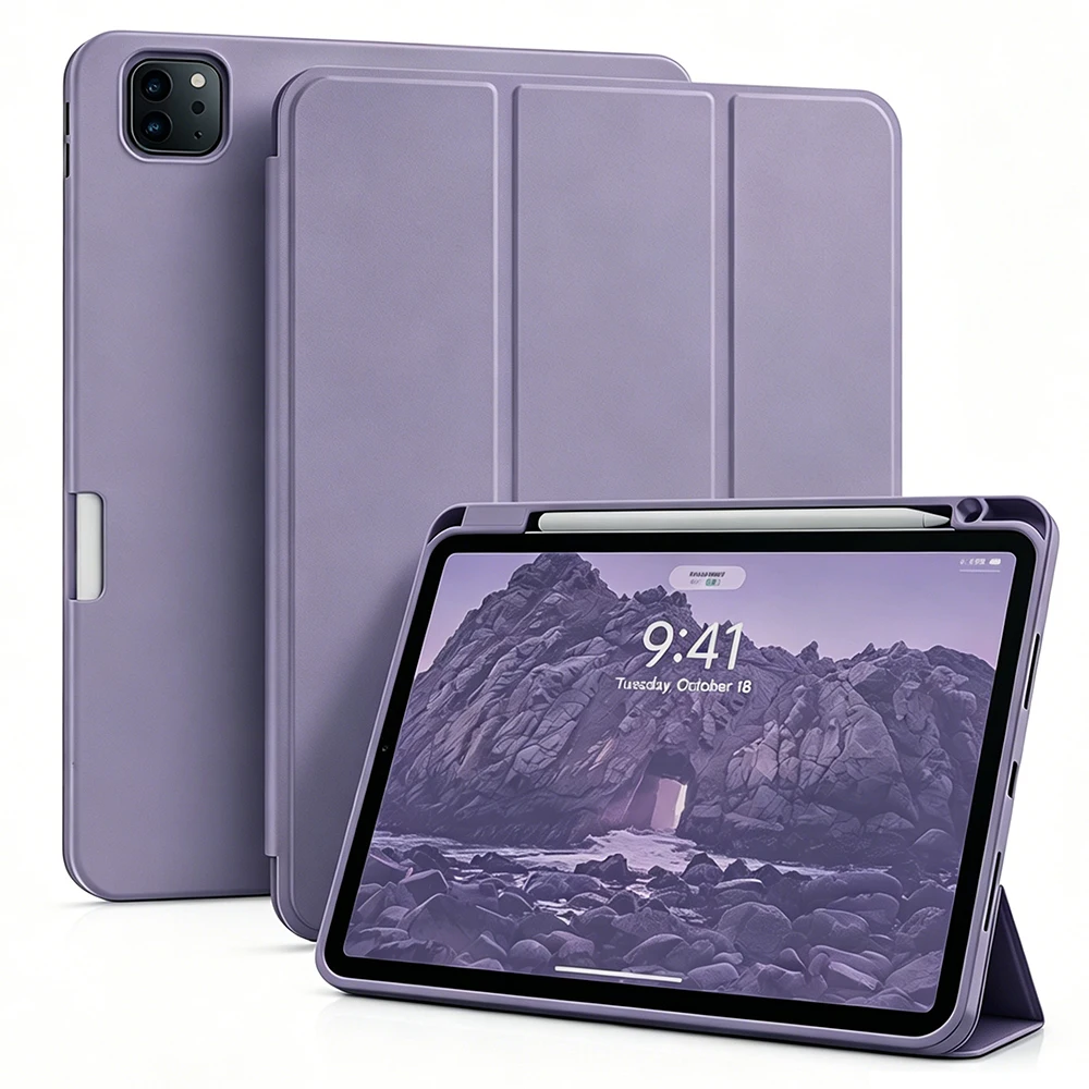 Magnetic Flip Smart Cover with Auto Wake/Sleep Function