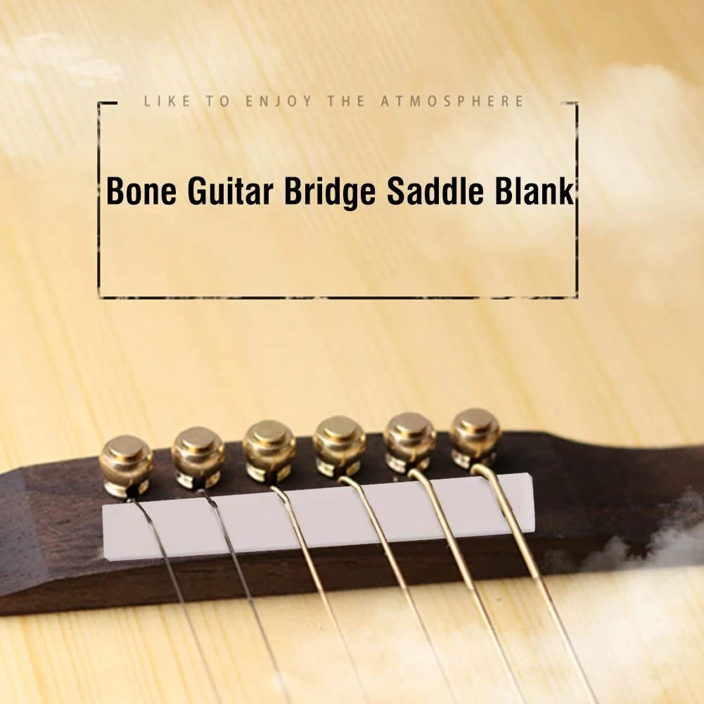 

10PCS Bone Guitar String Bridge Saddle Blanks for Acoustic Classical Guitar Mandolin Banjo Ukulele Handmade DIY