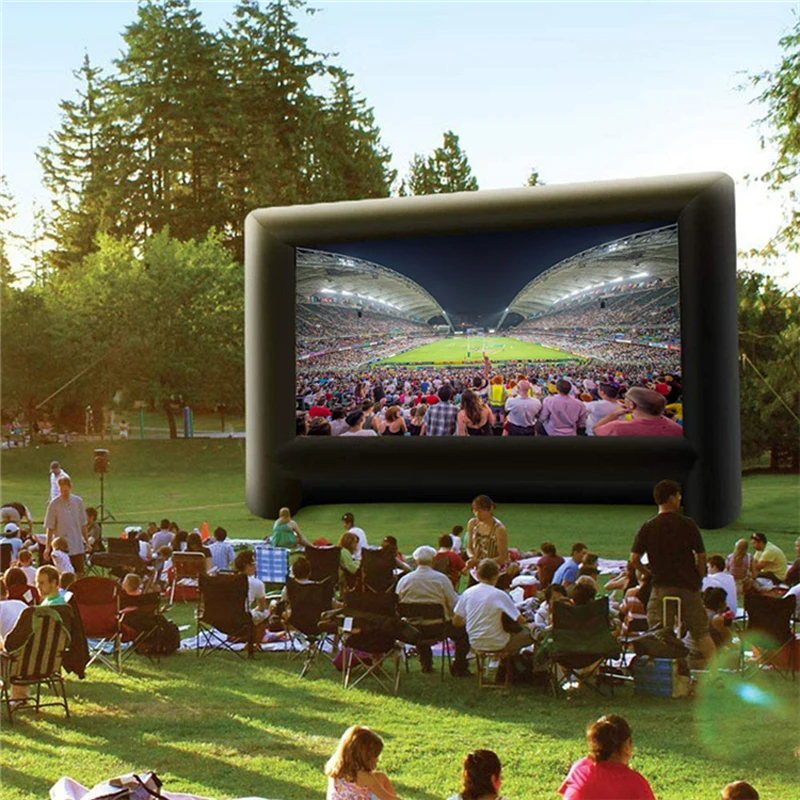 8ft 10ft 12ft 14ft 16ft 18ft 20ft Inflatable Projector Movies Screen for Home Movies TV Shows Videos Playing Games Etc 2
