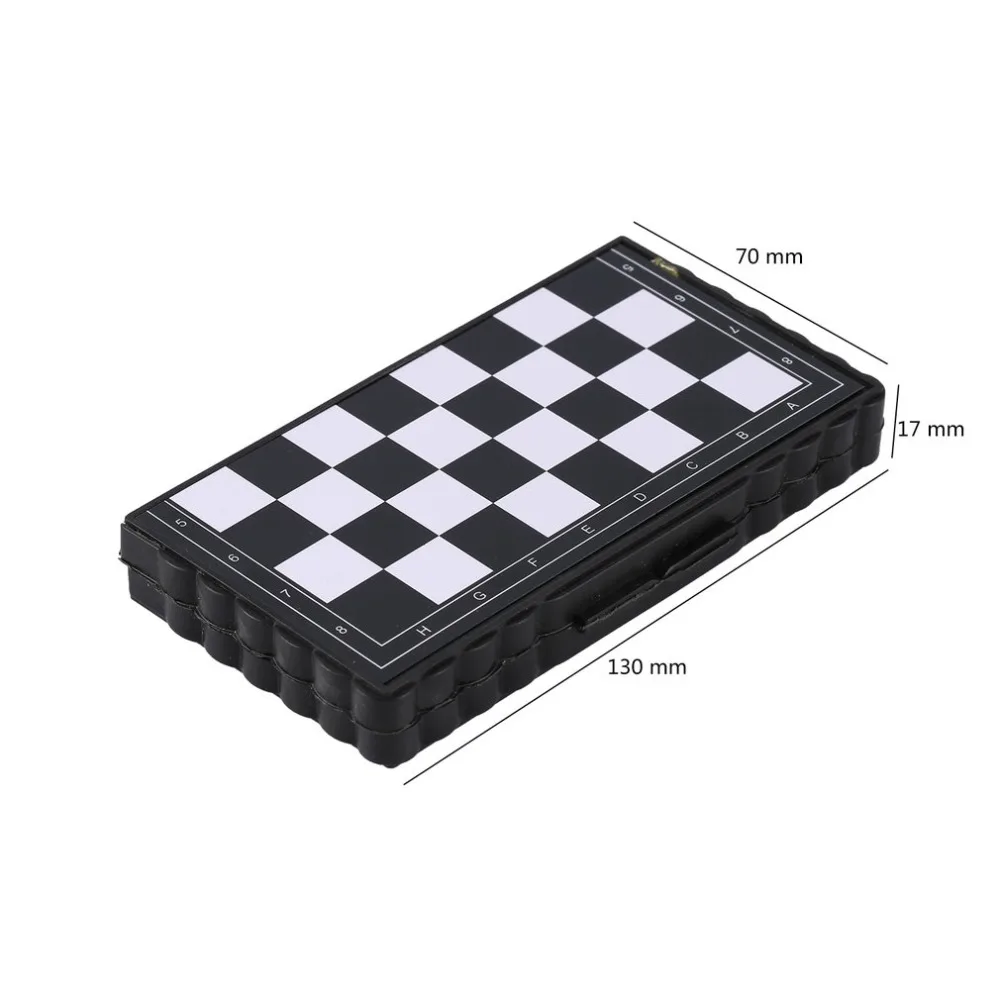 1 Set Mini International Chess Folding Magnetic Plastic Chessboard Board Game Portable Kid Toy Portable Outdoor Chess Set magnetic chess set