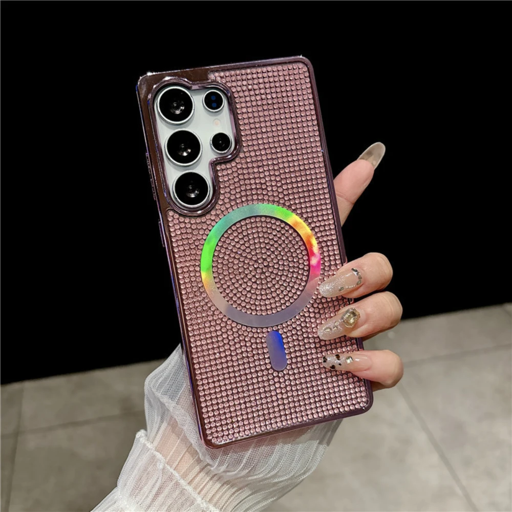 Luxury Bling Diamond Magnetic Shockproof Glitter Phone Case
