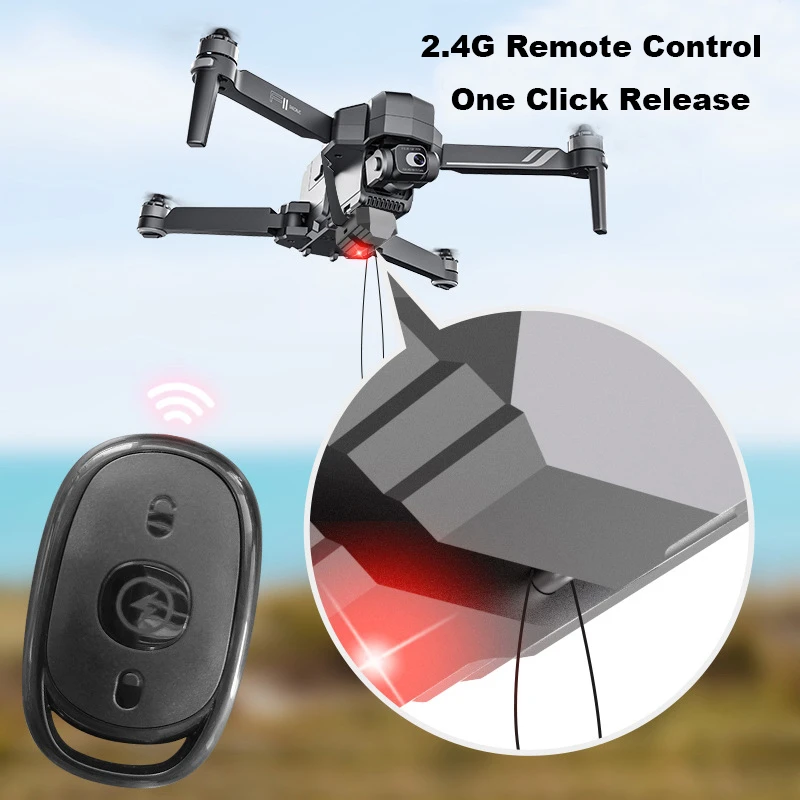 Universal Drone Airdrop Thrower System 2.4 Remote Control General Payload Delivery Thrower Air Dropper Device Drone