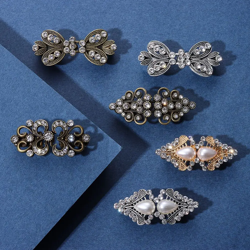 Brooches & Pins Dress Shirt Vintage Shawl Collar Clasp Sweater Swirl