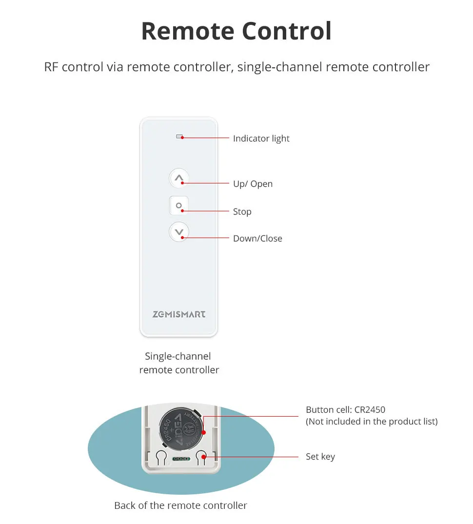 Zigbee Smart Electric Sliding Curtain Motor with Customized Track Works with Tuy