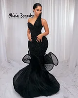Aso Ebi Dress Black Mermaid Gown for Luxury Events