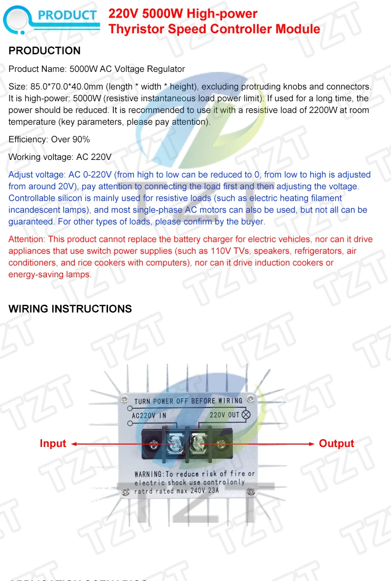 AC 220V 5000W SCR PWM Motorgeschwindigkeitsregler Modul Lichtdimmung Dimmer Thermostat Regler Schaltersteuerung Regler für Arduino – Detail 1