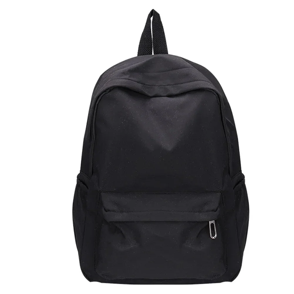 Women Schoolbag Waterproof Large Capacity School Backpack Smooth Zipper Solid Color Teens Girl Casual Daypack Bag Student Supply 9