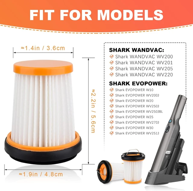 Vacuum Filter for Shark Wandvac ION W1 S87 Cordless Handheld WV200