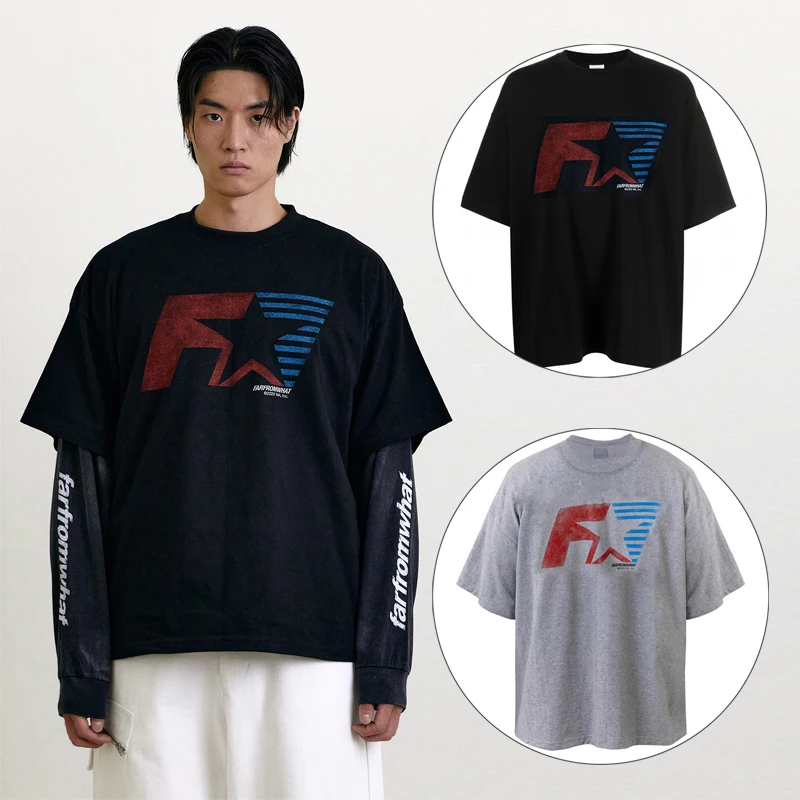 

Fashion New in FAR ARCHIVE Oversized T Shirt for Men Women Koszulki Meskie Tee Shirts Homme Camisetas Tees Ropa Mens Clothes