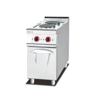 Commercial Cooking Stove Stainless Steel Kitchen Equipment Hot Plate Electric Stove 2 Burner With Cabinet 1