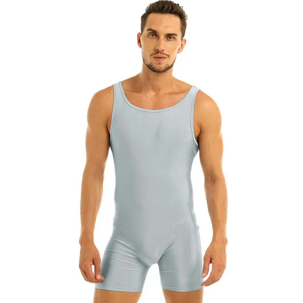 Solid Color Wrestling Singlets Suit One Piece Bodysuit Iron Men Breathable Sports Fitness Sleeveless Weightlifting Skinsuit