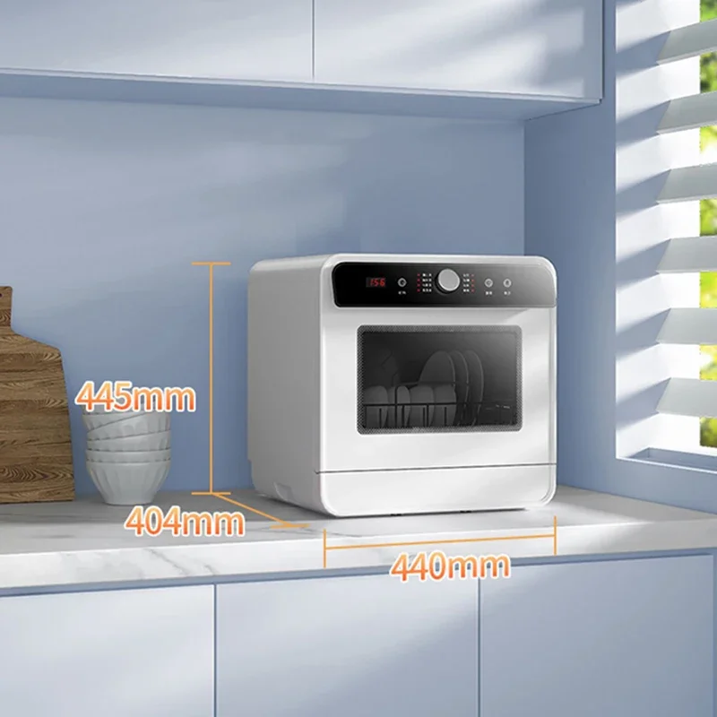 Dishwasher, Desktop Mini Compact, Fully Automatic Household 220V, Quick Installation and Dry, Integrated Wash, Dry and Storage