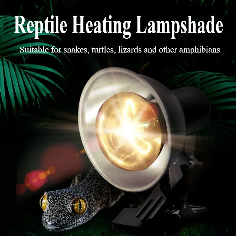 Reptile Heating Lamp Shade Adjustable Metal Lampshade Ceramic Lamps Heada Snakes Lizards Turtle Reptiles Lighting Supplies reptile heating lamp