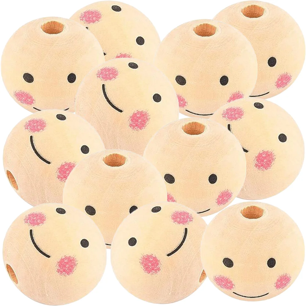 

50 Pcs Necklace DIY Children Beading Wooden Bracelets Beads Loose for Jewelry Making