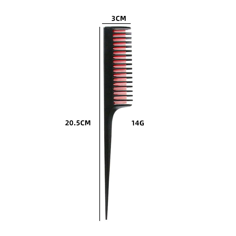 Anti-static Portable Comb Three Rows of Teeth Teasing Comb Exfoliating Brush for Real Hair Wigs 1pc hair comb,hair styling tool,hair styling comb
