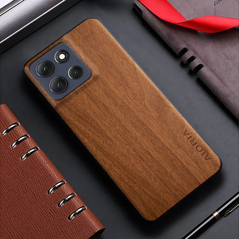 Fall für Motorola MOTO G86 G56 G15 G05 G85 G55 G45 G35 E15 Power funda bambus holz muster Leder abdeckung für Moto g86 g56 fall – Detail 8