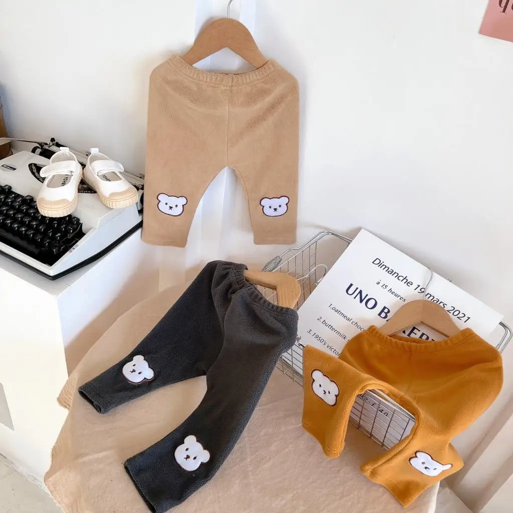 

Демисезонные леггинсы для девочек, детские чулки с мультяшным медведем для девочек, одежда для мальчиков, хлопковые леггинсы