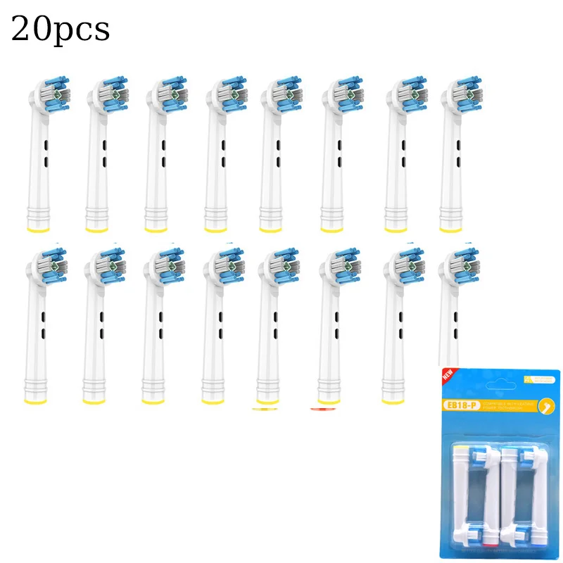 20 Pezzi Testine Di Ricambio Per Spazzolino Elettrico Orale B, Testine Sensibili Setole Extra Morbide D25 D30 D32 4739 3709