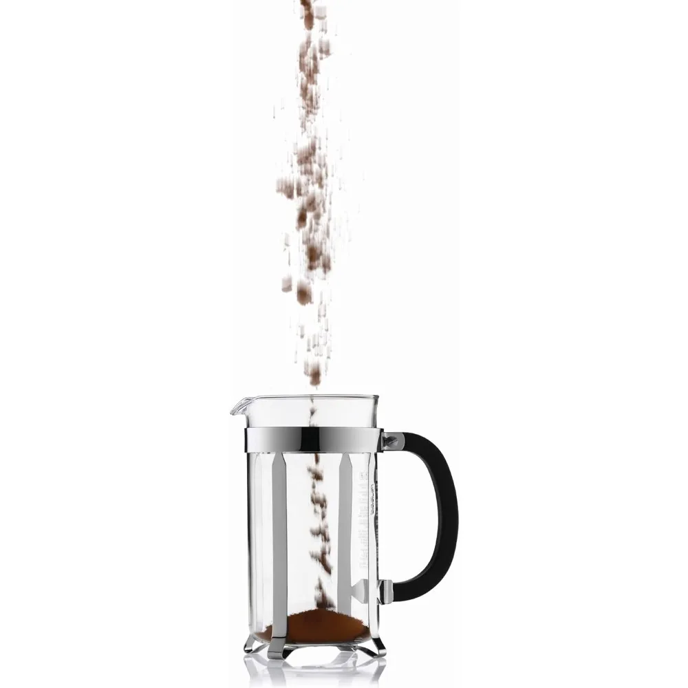 Tea maker French press coffee pot tea cup filter pot milk bubble stainless steel stand high temperature resistant glass 1PC Coffee Maker French Press Coffee Press Coffee Press