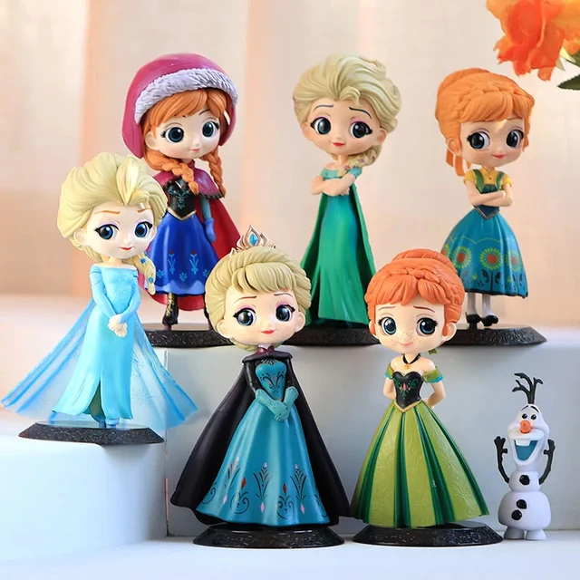 Disney princesa decoração boneca congelado elsa anna pop modelo estatueta  coleção crianças menina brinquedo aniversário presente de natal - AliExpress