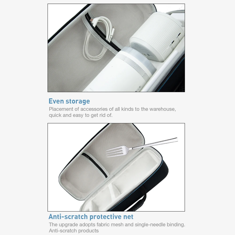 Portable Carrying Case Multifunctional Zipper Projector Carrying Case Thickened Mesh Bag Projection Bag Samsung TheFreestyle projector storage case projector case projector protective case projector accessory