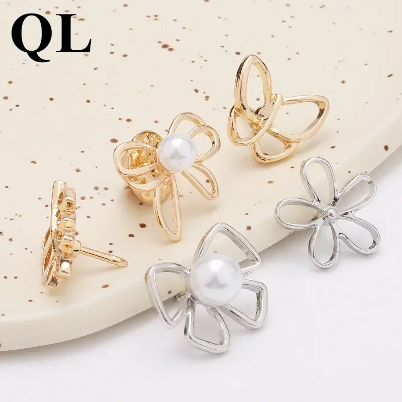 

2/5/10PCS Collar Anti Light Brooch for Women Girl Nail Free Button Badge Cufflinks Shirt Buckles DIY Apparel Sewing Supplies