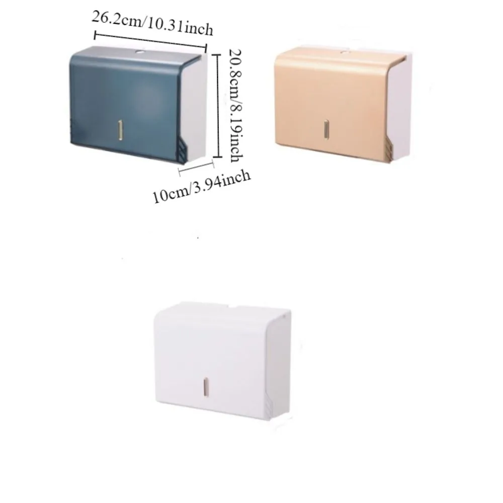 Description Picture 2 of itemLarge Capacity Paper Towel Dispenser Waterproof No Punch Tissue Dispenser Space Saving Bathroom Tissue Box Restaurant