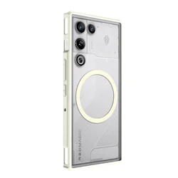 Translucent Shockproof Phone Case with Matte Frame and Magnetic Wireless Charging Back Cover for RedMagic 11 Air (Magnetic - Beige)