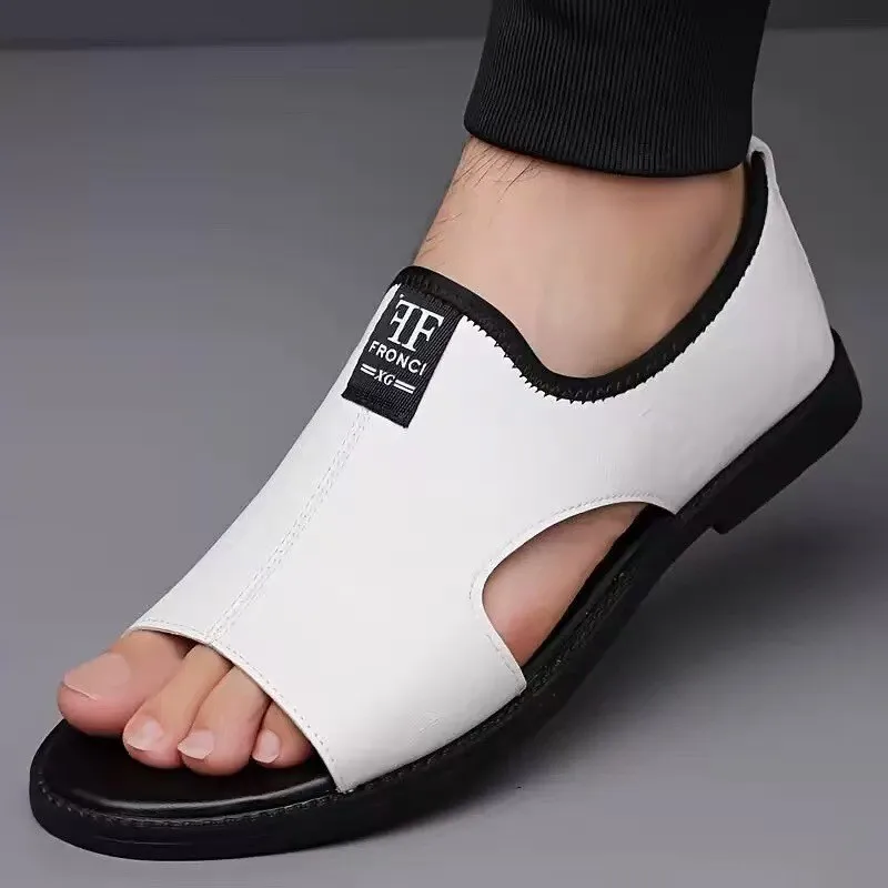 Sandals for Men Brand Casual Shoes 2026 Fashion Men's Slippers Comfortable Beach Shoes High Quality Leather Men Flat Sandals - 6