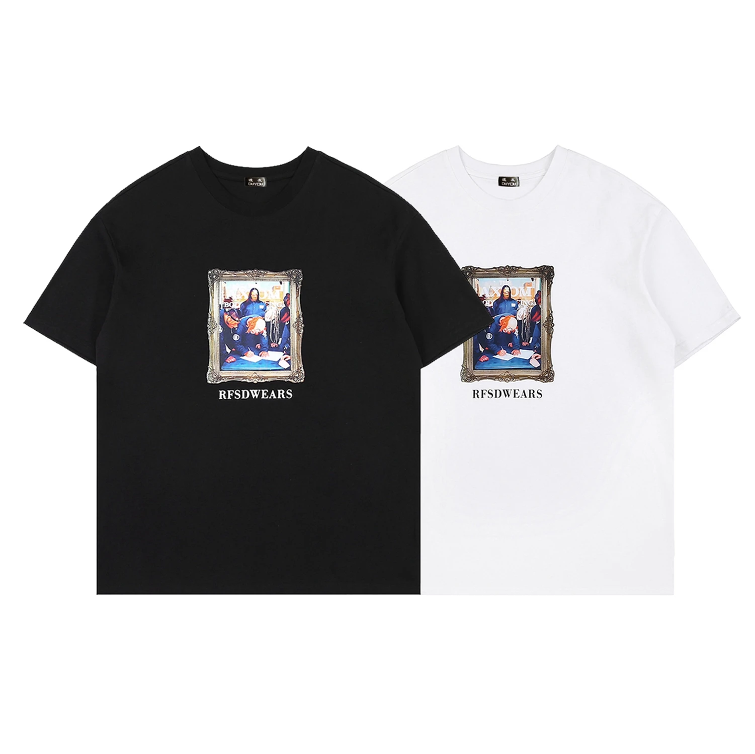 

Marcelo Barrett 2023 Summer New Oversize Print T-shirts Men Breathable 100% Cotton Fabric Vintage Tops Plus Size Tees | 21181