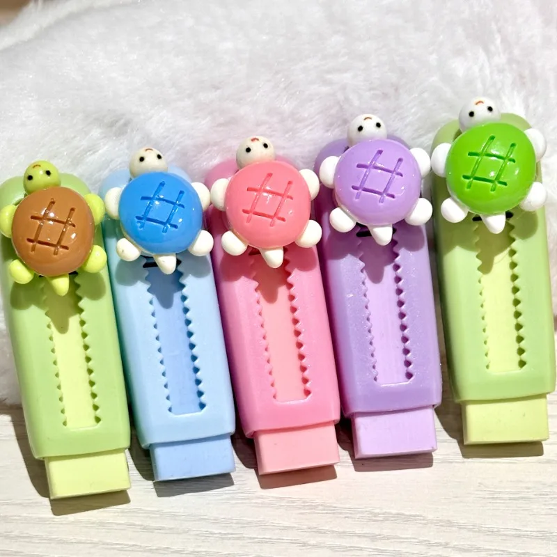 New Night Light Cute Turtle Push Pull Color Eraser Cartoon Animal Clean Leave No Trace Children's Day Gift Stationery Material 3