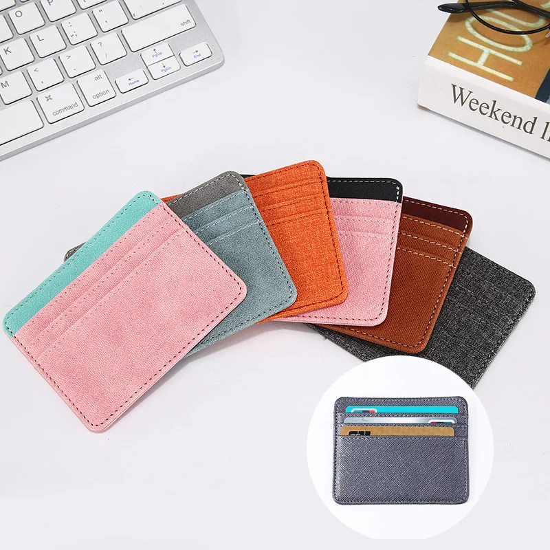 

New Multi Slot Artificial Pu Credit Card Case Mini Id Card Holder Small Purse For Man Women Slim Wallet Card Bag Cardholder