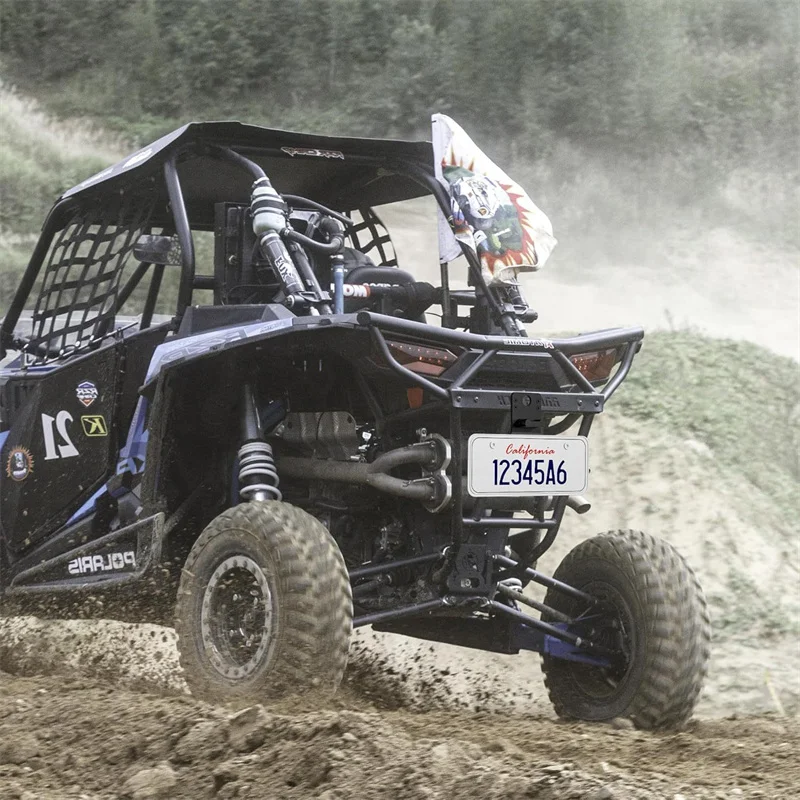 Can-am Maverick ATV 블랙용 Polaris RZR 1000 xp Sportsman UTV 도로 주행 가능 후면 번호판 홀더 쿼드와 호환 가능
