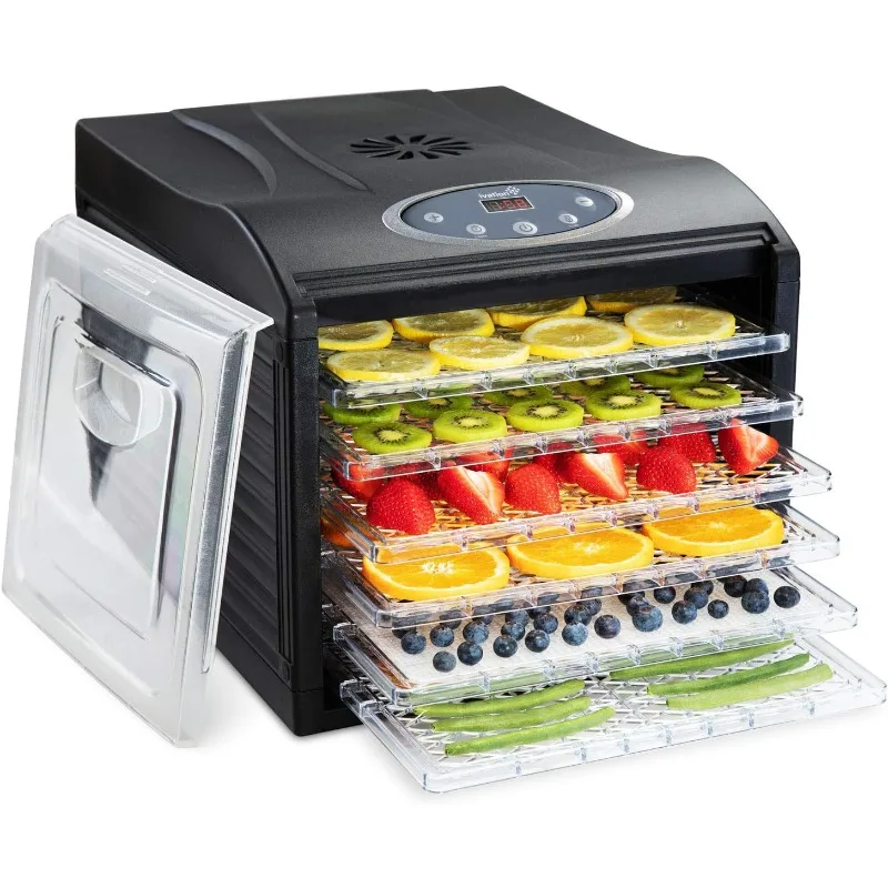 

Ivation 6 Tray Countertop Digital Food Dehydrator Drying Machine 480w with Preset Temperature Settings, Auto Shutoff Timer