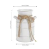 Vintage For Centerpieces Retro Milk Bottle Pitcher with Handle Iron Flower Pot White Jug Room Dried For Centerpieces 3