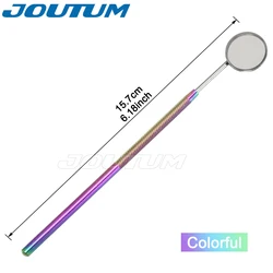Multifunctional Dental Mouth Mirror with Detachable Stainless Steel Handle - Available in 8 Colors (Colorful)