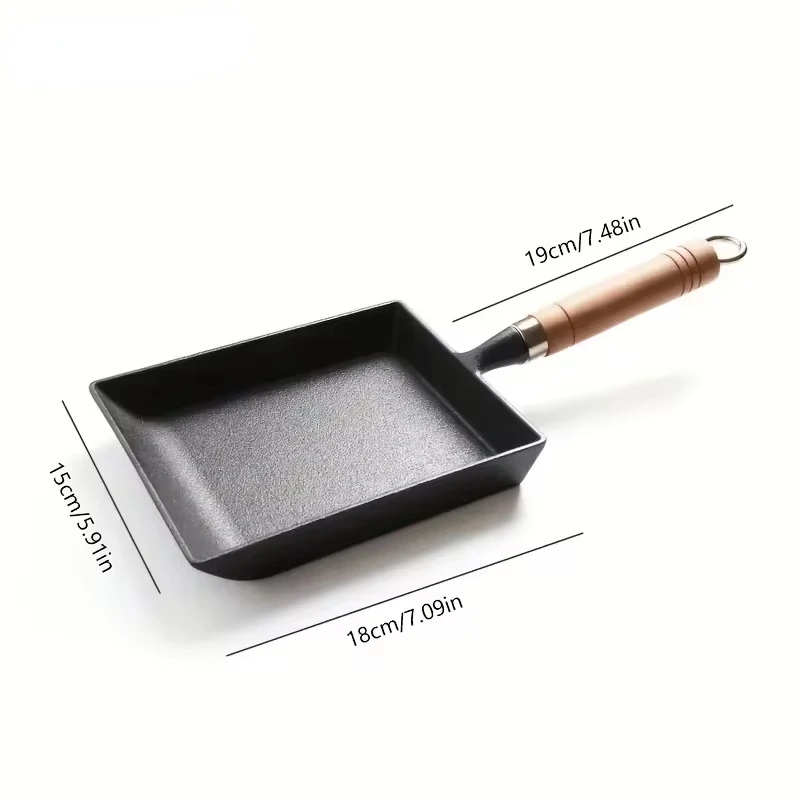 1Pcs Non-Stick Japanese Cookware Home Kitchen Egg Pan Pancake Frying Pan Cast Iron Pot Easy To Clean Cooking Tools Square Pots