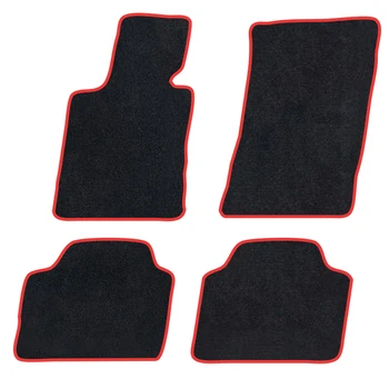 Tappetino per auto per Bmw Serie 3 2011-2017 4 porte F30 F31 Berlina Wagon Poliestere scamosciato antiscivolo Supporto nero Rosso Vincolante Trim Edg