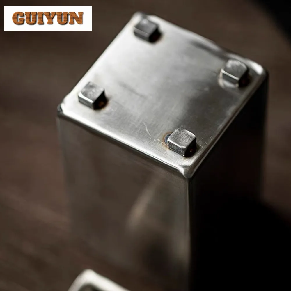350ml Handmade 304 Stainless Steel Square Jianshui Pot Holder Washing Cup Bowl Writing-brush Washer Chaxi Supplies Ornaments