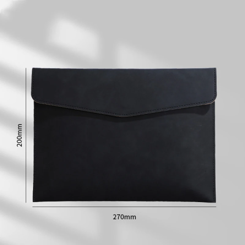 Vintage Leather Document Storage Briefcase - Simple, Waterproof, and Spacious Business Bag