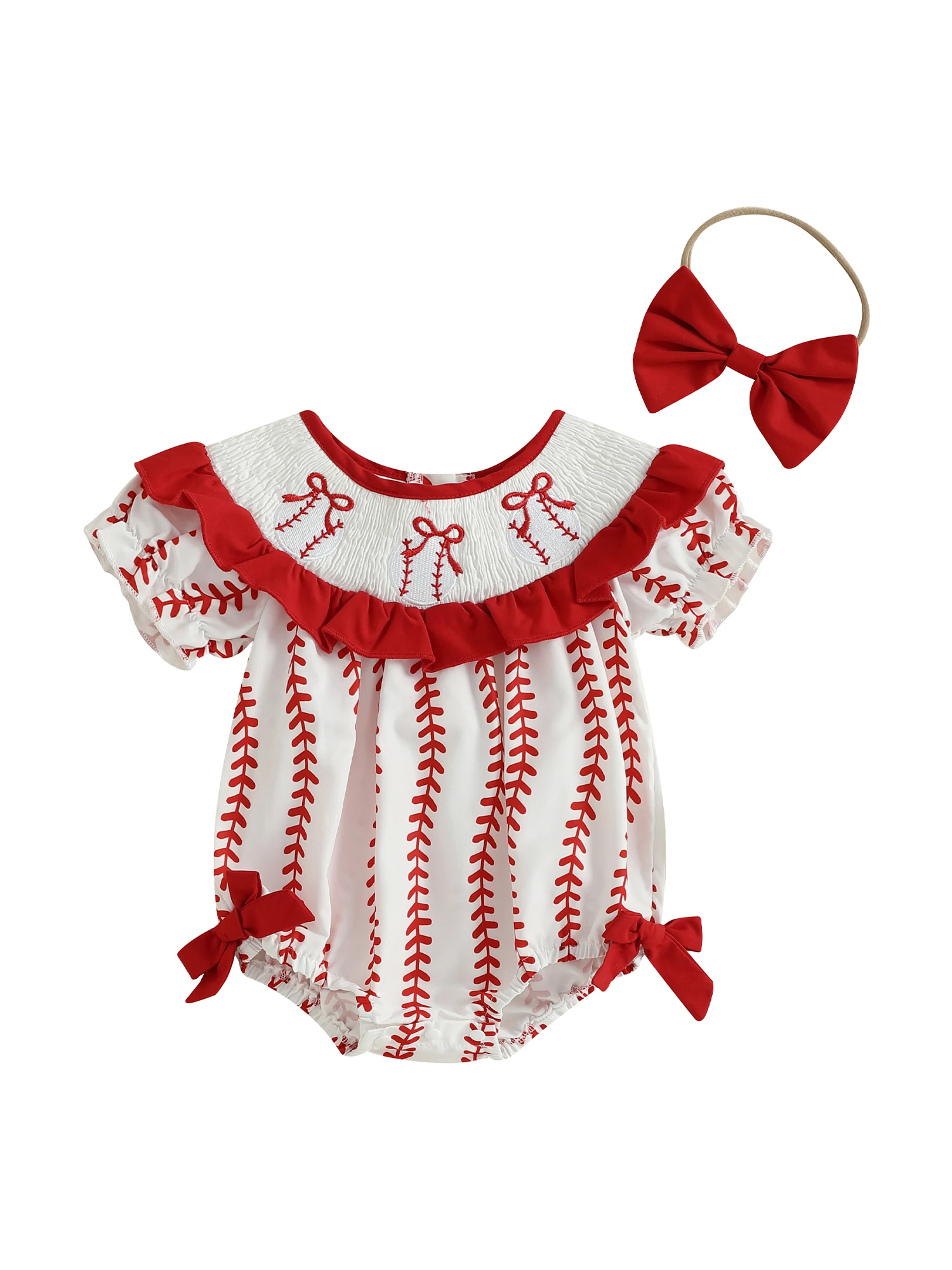 Baseball Cutie Ruffles & Bows Bubble 4