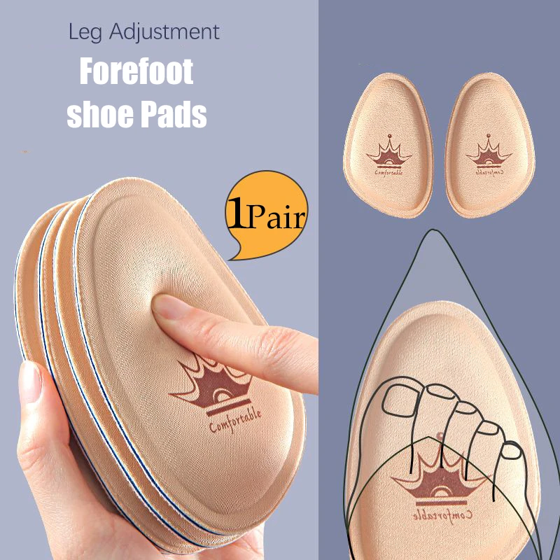 

Women Forefoot Pad Relief Forefoot Insert Half Size Insoles Non-slip Sole Shoe Breathable Sweat Absorbing Foot Pads for Shoes