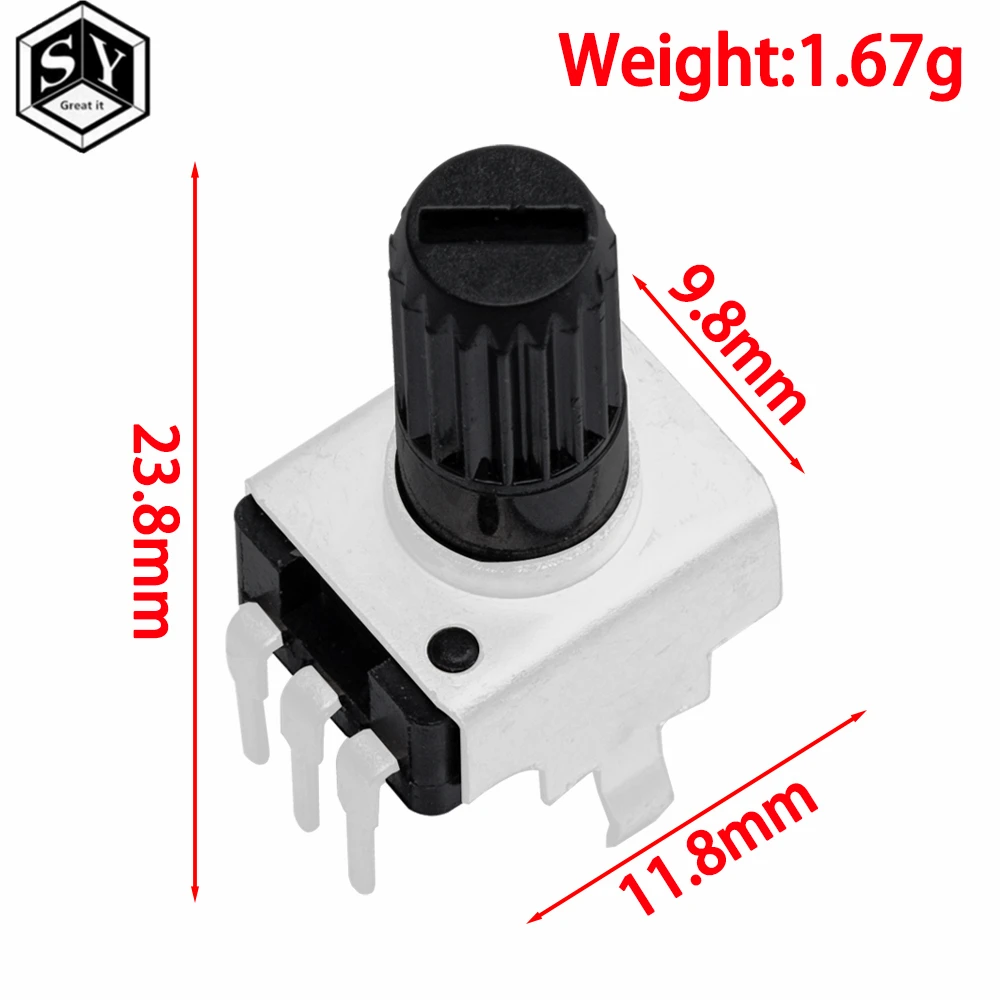 Adjustable Resistor 10PCS Rv09 Vertical 12.5mm Shaft 1k 2k 5k 10k 20k 50k 100k 0932 9 Type 3pin Seal Potentiometer